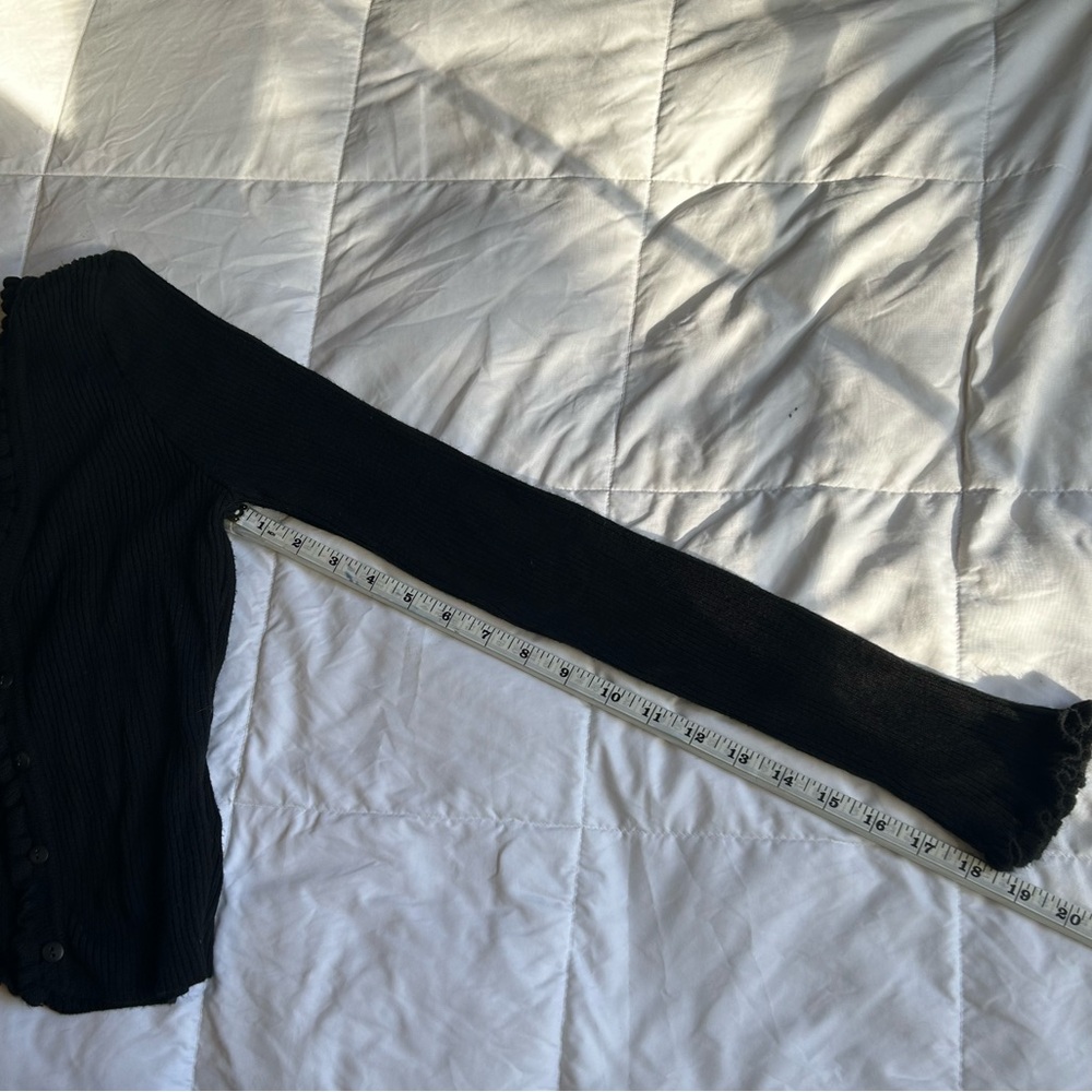 ASOS Black Ruffled Cardigan - Picture 8 of 10